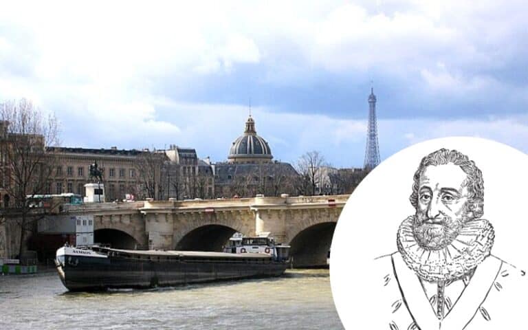 Photographie illustrée du Pont Neuf évoquant Henri IV. Une des anecdotes insolites sur Paris.