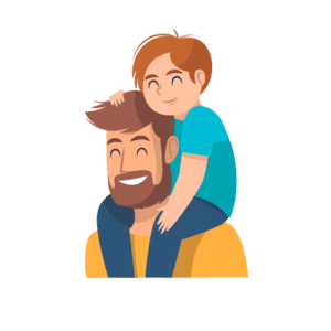 Image d'un père s'amusant avec son fils